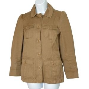 Marc Jacobs Tan Jean Style Utility / Trucker Jacket Size Small Women's